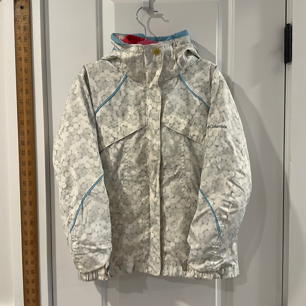 Columbia Kids Jacket - White with Blue Accents